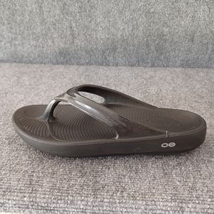 OOFOS Black OOlala Light Weight Flip Flops Sandal Shoe Women's Size 10